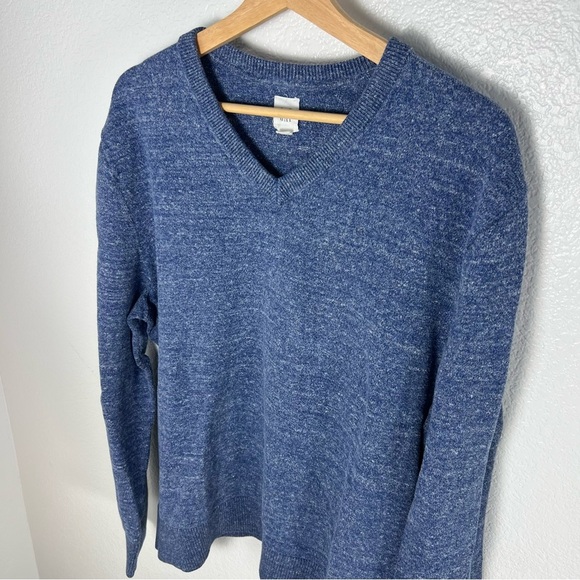 GAP Men’s XL Blue Heather Knit Sweater • Classic Crewneck Pullover - Picture 10 of 16